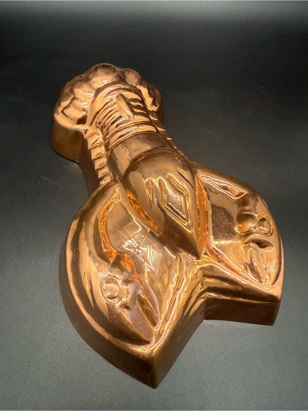 Vintage Copper Lobster Mold Large